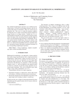 Adaptivity and group invariance in mathematical morphology