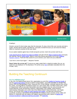 Building the Teaching Continuum