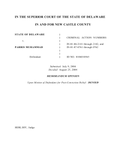 in the superior court of the state of delaware in and