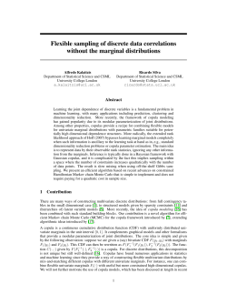 Flexible sampling of discrete data correlations without the marginal
