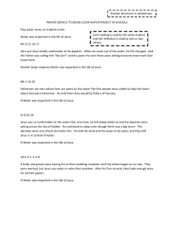 PRAYER SERVICE TO BEGIN CLEAN WATER PROJECT IN