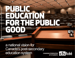 a national vision for Canada`s post