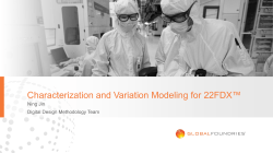 Characterization and Variation Modeling for 22FDX