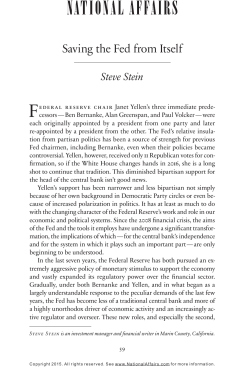 Saving the Fed from Itself