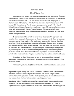 Mon Grand Debut 2016/17 School Year Hello! Bonjour! My name is