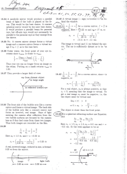 351 18. Geometical Optics L8.34 A parabolic mirror would produce a