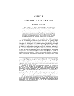 ARTICLE - Election Law Program
