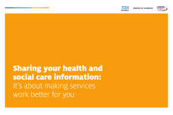 Sharing your health and social care information