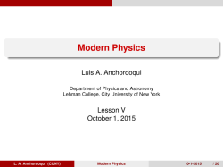 Modern Physics - Lehman College