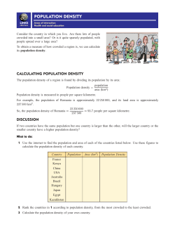population density - 7thGradeMathProjects