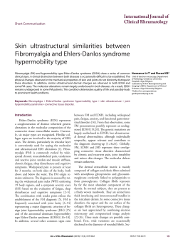 Skin ultrastructural similarities between Fibromyalgia and Ehlers