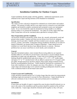 Installation Guideline for Outdoor Carpets