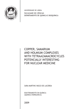 COPPER, SAMARIUM AND HOLMIUM COMPLEXES WITH