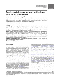 Prediction of ribosome footprint profile shapes from