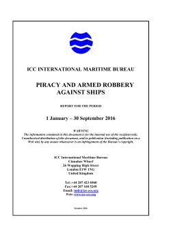 piracy and armed robbery against ships - ICC
