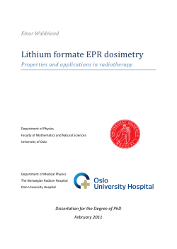 Lithium formate EPR dosimetry