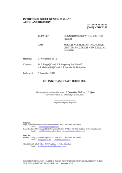 cognition education limited v zurich australian insurance