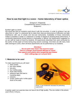 How to see that light is a wave &ndash; home laboratory of laser optics