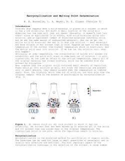 Recrystallization of Impure Acetanilide and