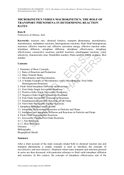 Microkinetics Versus Macrokinetics
