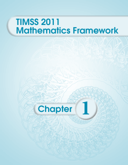 TIMSS 2011 Mathematics Framework Chapter 1