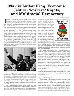 Martin Luther King, Economic Justice, Workers