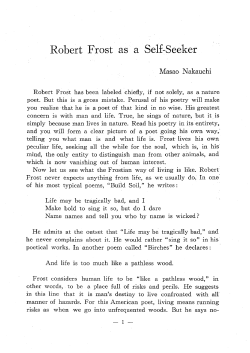 Robert Frost as a Self