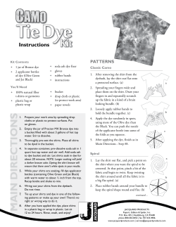 Instructions - Jacquard Products