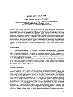 SILVER AND GOLD NMR