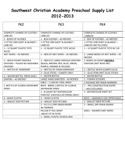 first grade - Southwest Christian Academy