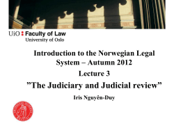 The Judiciary and Judicial review