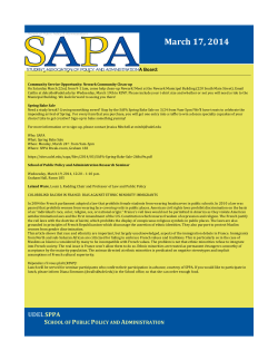 March 17, 2014 - University of Delaware