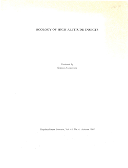 ecology of hi gh altitude insects