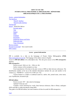 general infor - International Philosophical Bibliography