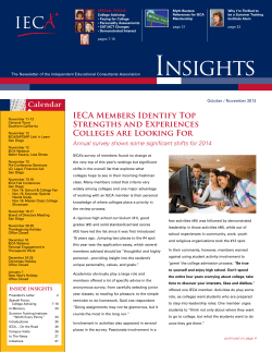 October/November - Independent Educational Consultants