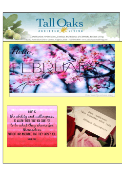 newsletterdate - Tall Oaks Assisted Living