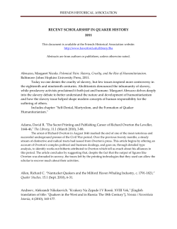 2011 - Friends Historical Association