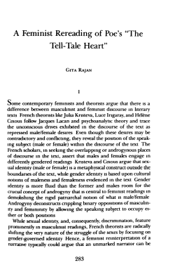 A Feminist Rereading of Poe`s `The Tell