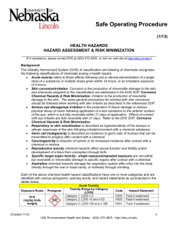 Safe Operating Procedure