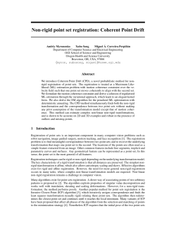 Non-rigid point set registration: Coherent Point Drift