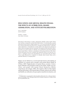 education and mental health stigma