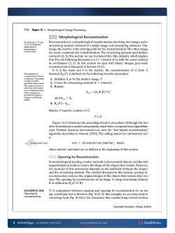 morphology and segmentation