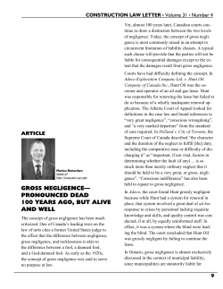 gross negligence&mdash; pronounced dead 100 years ago