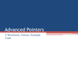 Advanced Pointers
