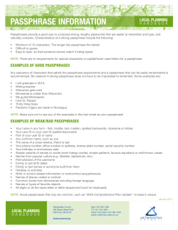 Passphrase Information