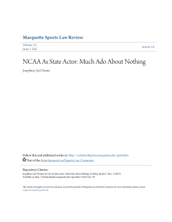 NCAA As State Actor: Much Ado About Nothing
