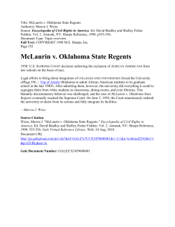 McLaurin v. Oklahoma State Regents
