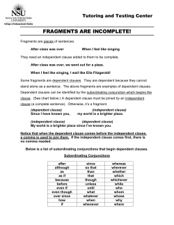 FRAGMENTS ARE INCOMPETE