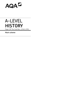 A-level History Specimen mark scheme Paper 2R