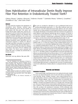 Does Hybridization of Intraradicular Dentin Really Improve Fiber